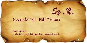 Szalóki Márton névjegykártya